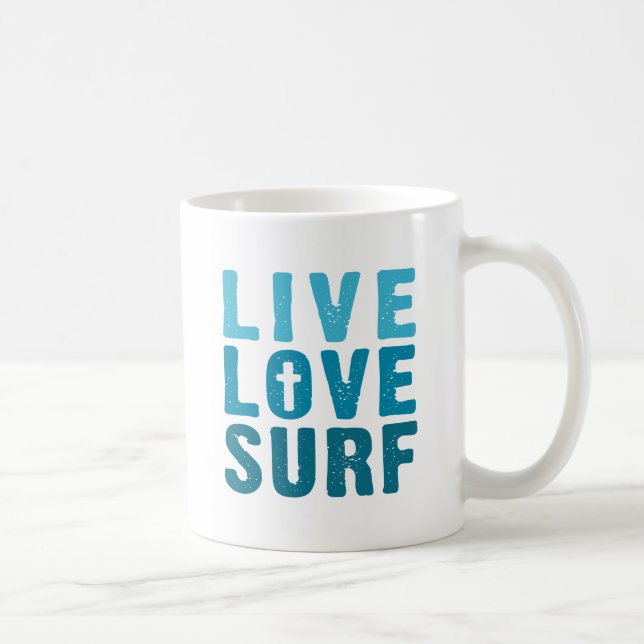 Caneca De Café surf-amor-vivo (Direita)