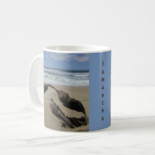 Caneca De Café Surf Areia e Madeira de Driftwood West Coast Lands