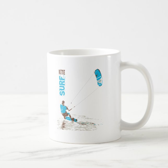Caneca De Café surf do papagaio (Direita)