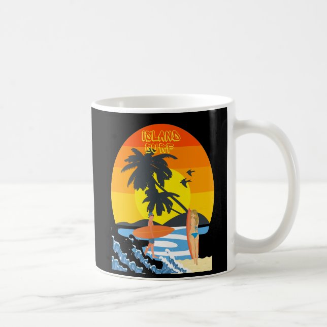 Caneca De Café Surf e areia retrorreflectores (Direita)