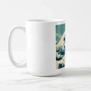 Caneca De Café Surf para cima retro Wave Design Classic Californi