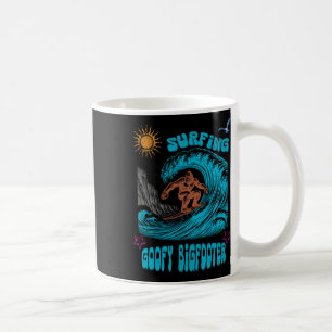 Caneca De Café Surfando Bigfoot Surfista Onda do Pacífico Surf Ca