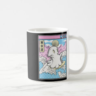 Caneca De Café Surfando Fantasma Em Ondas Japonesas Anime Kawaii