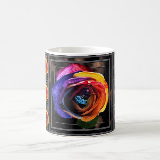 Caneca De Café Surfar na Rosa de Rainbow Mug (Centro)