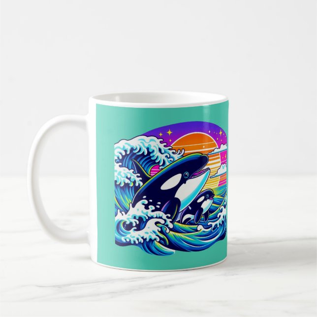 Caneca De Café Surfar nas ondas (Esquerda)