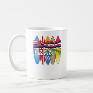 Caneca De Café Surfboards Hawaii Flag