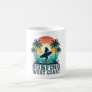 Caneca De Café Surfe na Costa Oeste