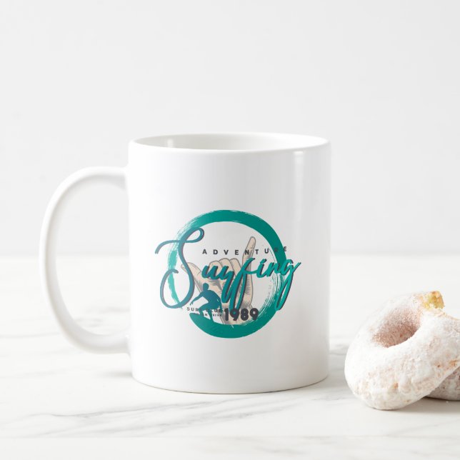 Caneca De Café Surfe no Esporte | Clássica #11 (Com Donut)