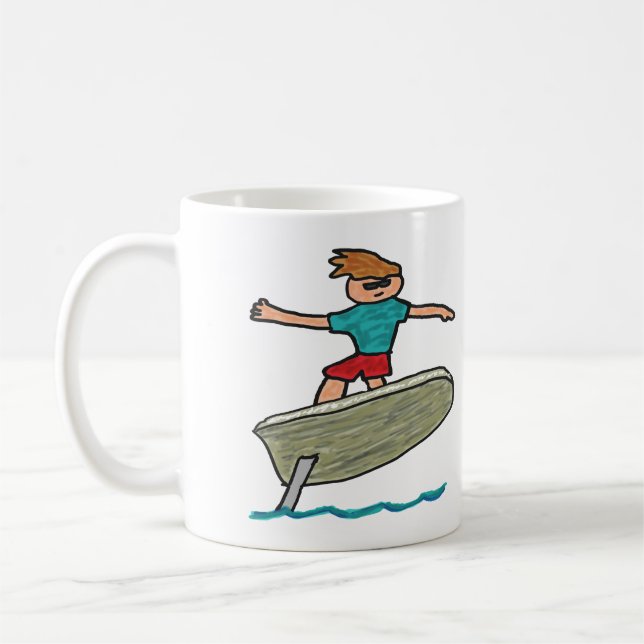 Caneca De Café Surfe no Foil (Esquerda)