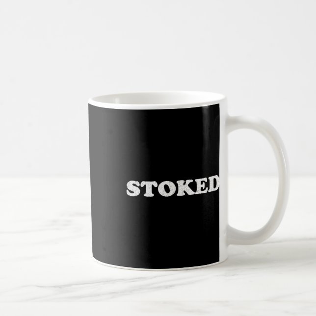 Caneca De Café Surfe Stoked  (Direita)