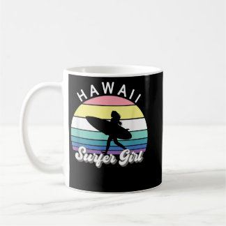Caneca De Café Surfer Girl Hawaii Vintage Hawaiai Surfing Surf B