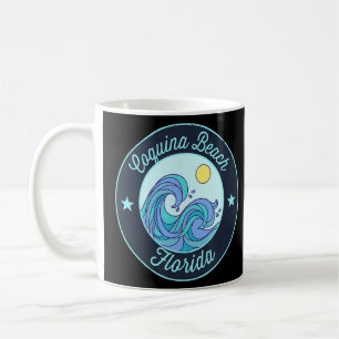 Caneca De Café Surfer Náutico de Coquina Beach Fl Florida Souveni