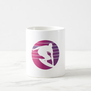 Caneca De Café Surfer Retro Surfing Sunset