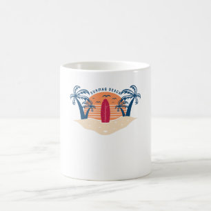Caneca De Café Surfing Beach