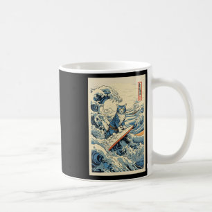 Caneca De Café Surfing Cat Hokusai Excelente Wave Off Kanagawa Ja