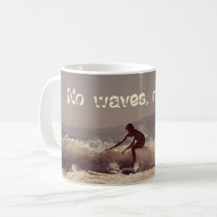 Caneca De Café Surfing No Waves No Glory Motivational Design