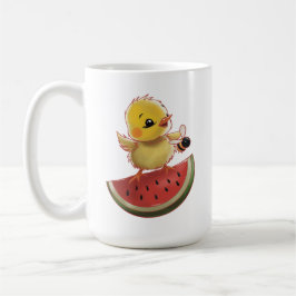 Caneca De Café Surfing on a watermelon