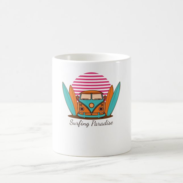 Caneca De Café Surfing Paradise (Centro)