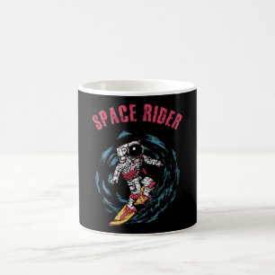 Caneca De Café Surfista Astronauta Espaço Piloto Surfista