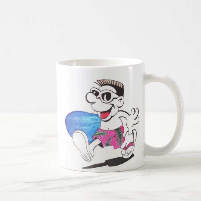 Caneca De Café surfista --cara (Direita)