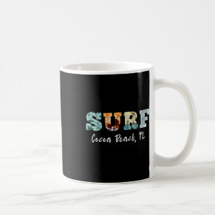 Caneca De Café Surfista de Praia Vintage da Flórida Onda de Surfi