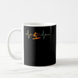 Caneca De Café Surfista do Surf Vintage Surfer Gift Heartbeat Ond