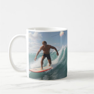 Caneca De Café Surfista Feliz