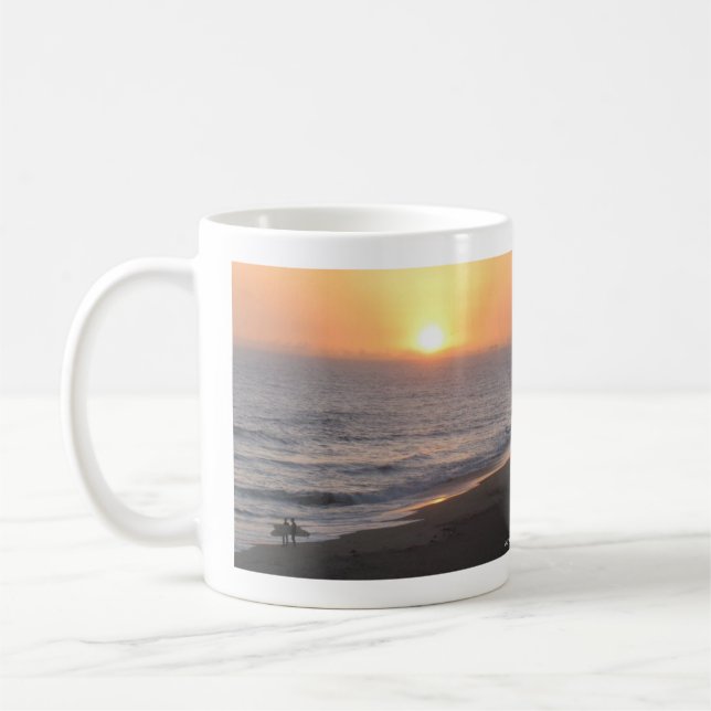 Caneca De Café Surfistas do Pôr do Sol (Esquerda)