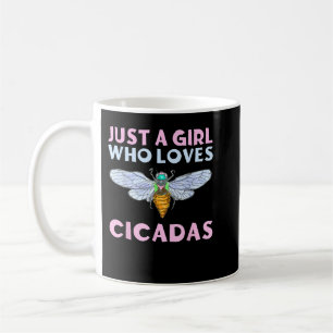 Caneca De Café Surgimento de Cicada Apenas uma Menina que ama Cic