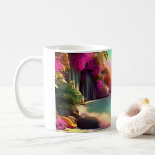 Caneca De Café Surgimento de praia tropical