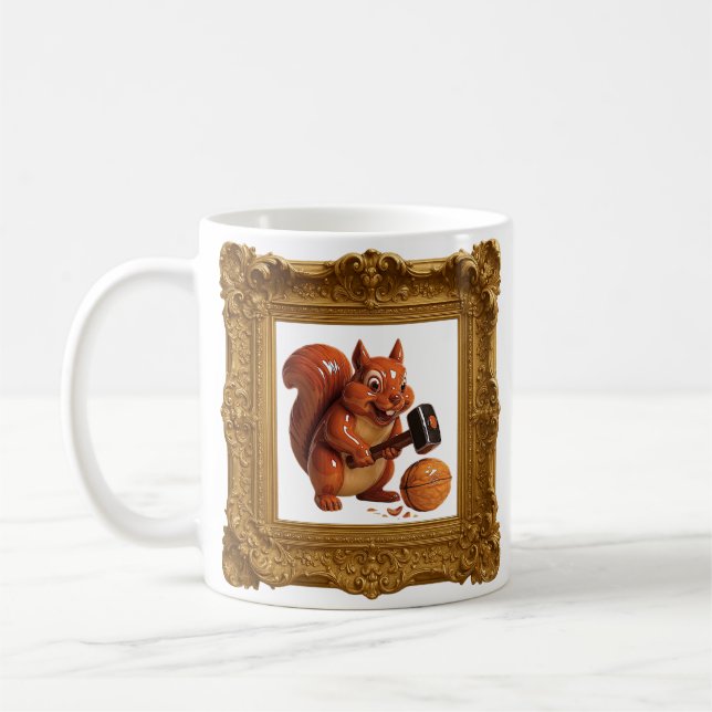 Caneca De Café Surpresa do Martelo de Esquilo (Esquerda)
