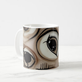 Caneca De Café Surreal Creepy Eyes Horror Weirdcore Melting Flesh
