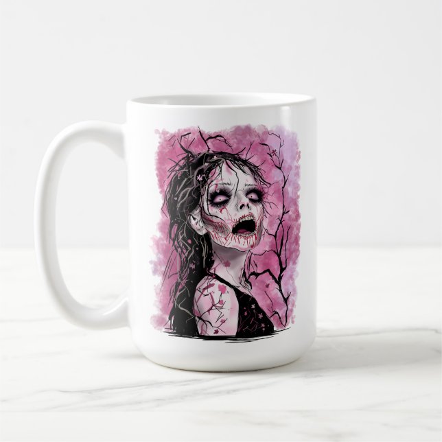 Caneca De Café Surreal Zombie (Esquerda)