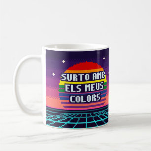 Caneca De Café Surto Amb Els Meus Colors Catalan Pride Pixel Cane