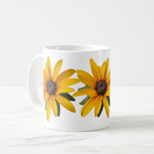 Caneca De Café Susan De Olhos Negros Simples, Moderna E Amarela