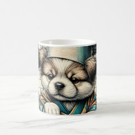 Caneca De Café Sushi Chef Puppy Adorável