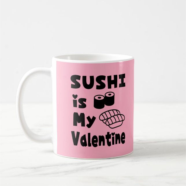 Caneca De Café SUSHI é meu café valentine Caneca (Esquerda)
