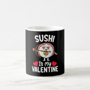 Caneca De Café Sushi É Meu Dia Dos Namorados Comida Japonesa Engr