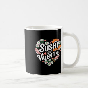 Caneca De Café Sushi É Meu Dia Dos Namorados Comida Japonesa Sash