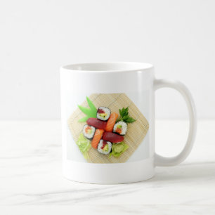 Caneca De Café Sushi Japonês Delicioso Comida Asiática Yummy