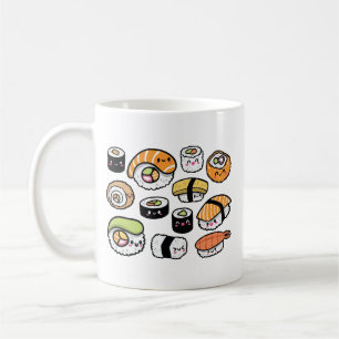 Caneca De Café Sushi Kawaii