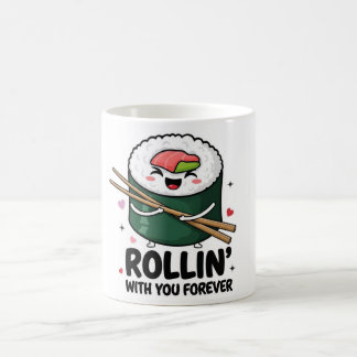 Caneca De Café Sushi Rollin’ With You Forever Mug