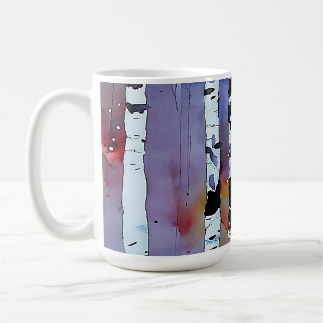 Caneca De Café Sussurros da floresta de inverno (Esquerda)