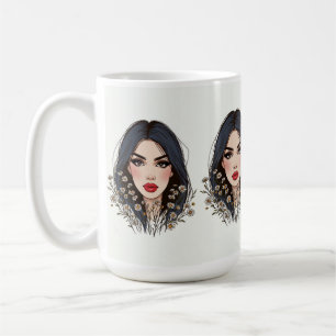 Caneca De Café Sussurros da Natureza - Beleza Feminina em Bloom