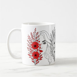 Caneca De Café Sussurros da Natureza - Beleza Feminina em Bloom