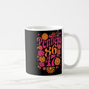 Caneca De Café Sutil Groovy Retro Pendejo Floral Anti-Trump