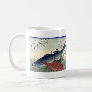 Caneca De Café Suzuki & Kimmedai - Peixe Japonês de Hiroshige
