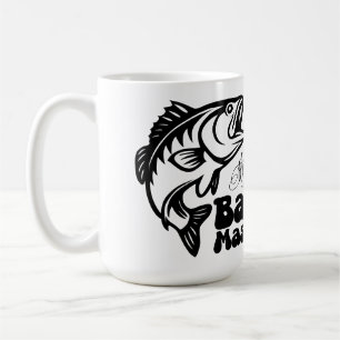Caneca De Café SVG Mestre da pesca de baixo personalizado