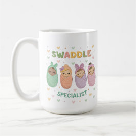 Caneca De Café Swaddle Specialist Cute Baby Illustration