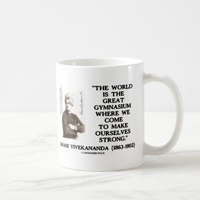 Caneca De Café Swami Vivekananda World Excelente Gymnasium Strong (Direita)